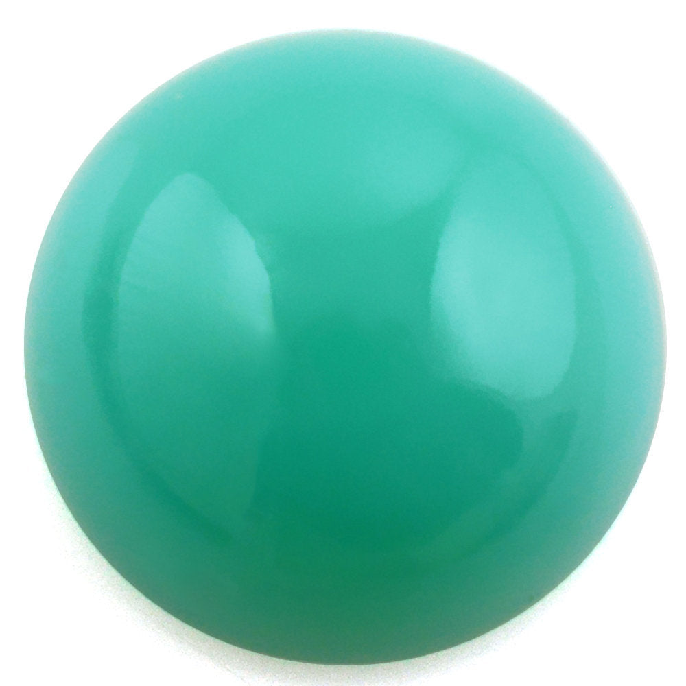 DYED CHRYSOPRASE CHALCEDONY ROUND CAB 18MM 22.70 Cts.