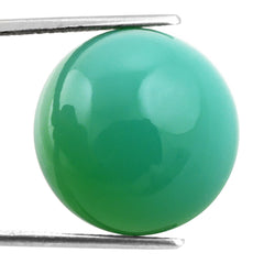 DYED CHRYSOPRASE CHALCEDONY ROUND CAB 18MM 22.70 Cts.