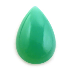 DYED CHRYSOPRASE CHALCEDONY PEAR CAB 12X8MM 2.26 Cts.
