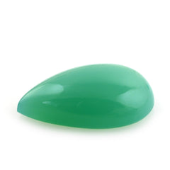 DYED CHRYSOPRASE CHALCEDONY PEAR CAB 12X8MM 2.26 Cts.