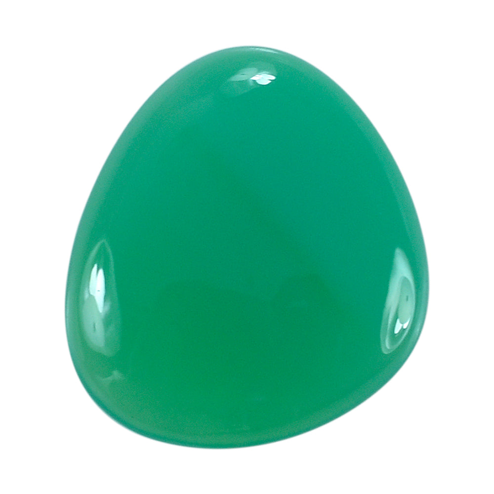 DYED CHRYSOPRASE CHALCEDONY IRREGULAR PEAR CAB 14.50X12.50MM 4.08 Cts.
