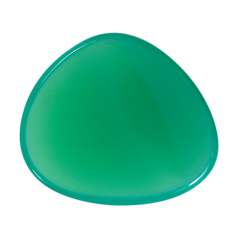 DYED CHRYSOPRASE CHALCEDONY IRREGULAR PEAR CAB 14.50X12.50MM 4.08 Cts.