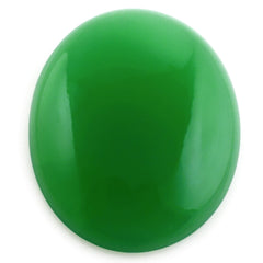 DYED CHRYSOPRASE CHALCEDONY OVAL CAB 30X25MM 29.90 Cts.