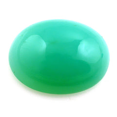 DYED CHRYSOPRASE CHALCEDONY OVAL CAB 20X15MM 18.43 Cts.