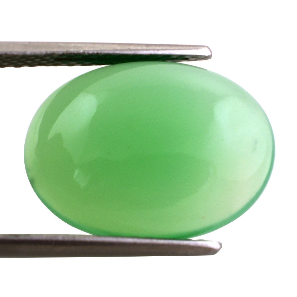 DYED CHRYSOPRASE CHALCEDONY OVAL CAB 18X13MM 8.85 Cts.