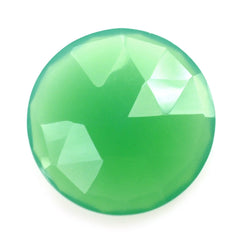 CHRYSOPRASE CHALCEDONY ROSE CUT BRIOLETTE ROUND 12MM 3.66 Cts.