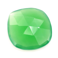 CHRYSOPRASE CHALCEDONY ROSE CUT BRIOLETTE IRREGULAR CUSHION 12X11.50MM 2.93 Cts.