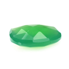 CHRYSOPRASE CHALCEDONY ROSE CUT BRIOLETTE IRREGULAR CUSHION 12X11.50MM 2.93 Cts.