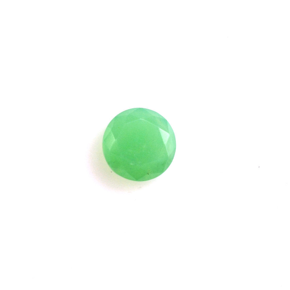 CHRYSOPRASE CHALCEDONY BOTH SIDE TABLE CUT ROUND 4MM 0.28 Cts.