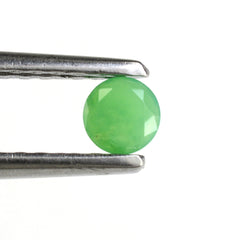 CHRYSOPRASE CHALCEDONY BOTH SIDE TABLE CUT ROUND 4MM 0.28 Cts.