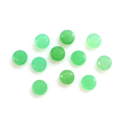 CHRYSOPRASE CHALCEDONY BOTH SIDE TABLE CUT ROUND 4MM 0.28 Cts.