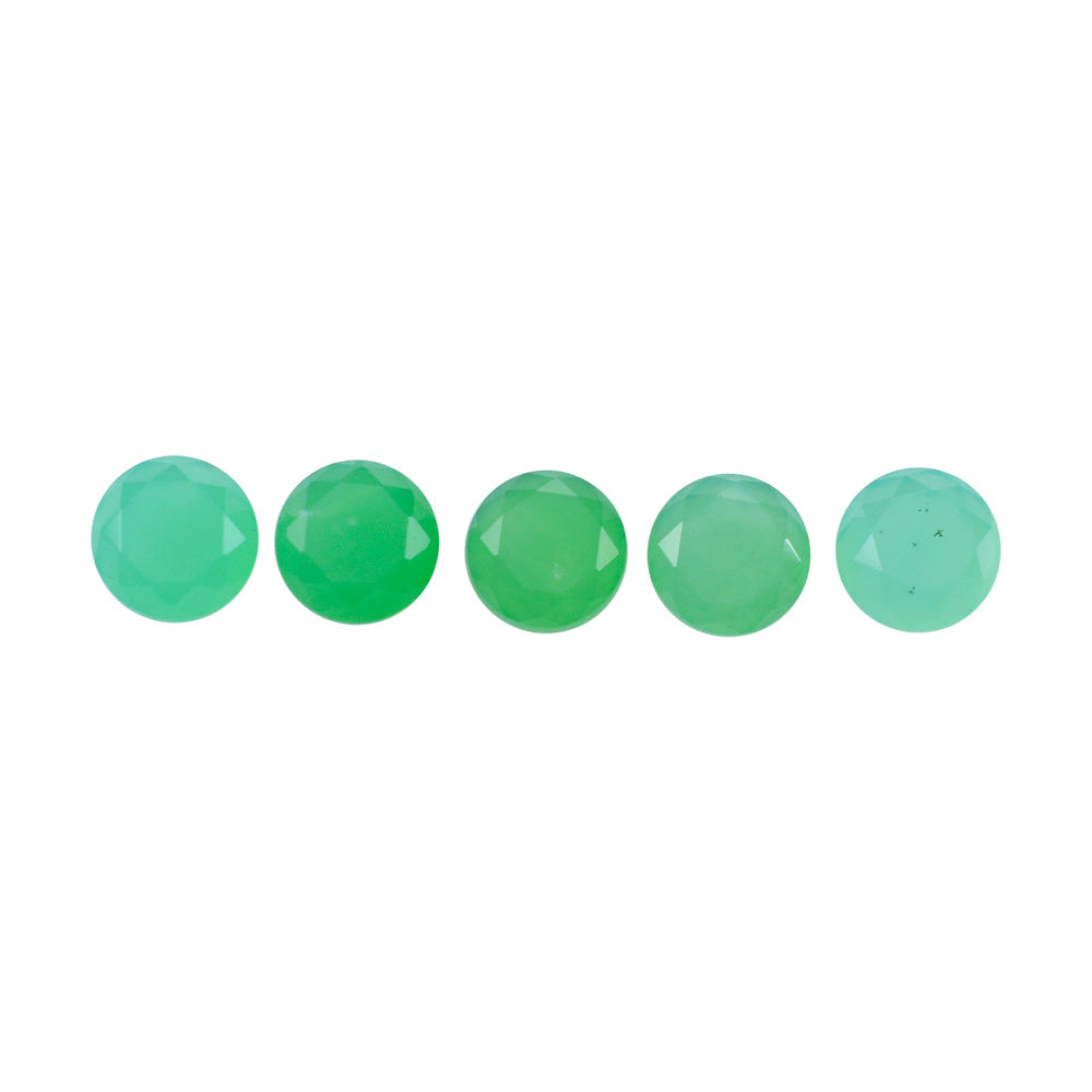 CHRYSOPRASE CHALCEDONY BOTH SIDE TABLE CUT ROUND 4MM 0.28 Cts.