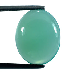 DYED CHRYSOPRASE CHALCEDONY OVAL CAB 16X13MM 5.82 Cts.