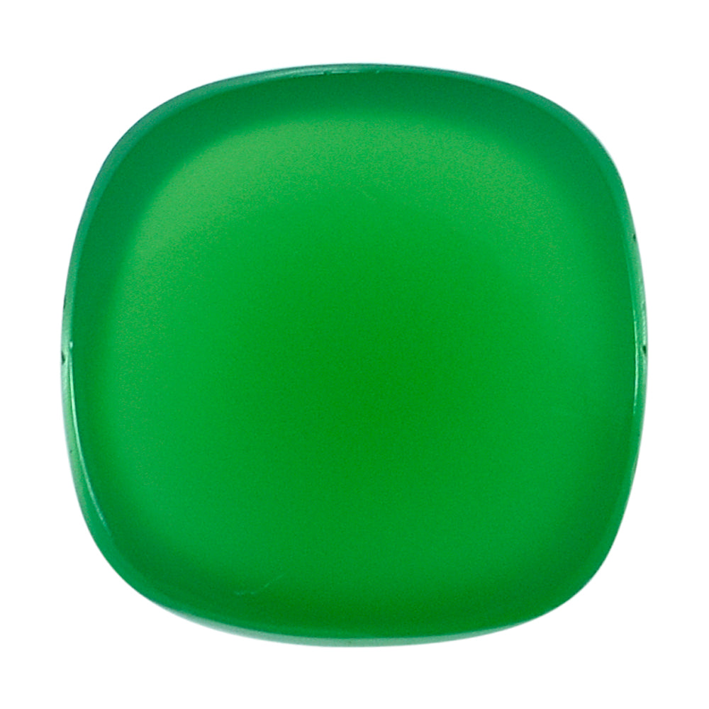 DYED CHRYSOPRASE CHALCEDONY CUSHION CAB 10MM 3.65 Cts.