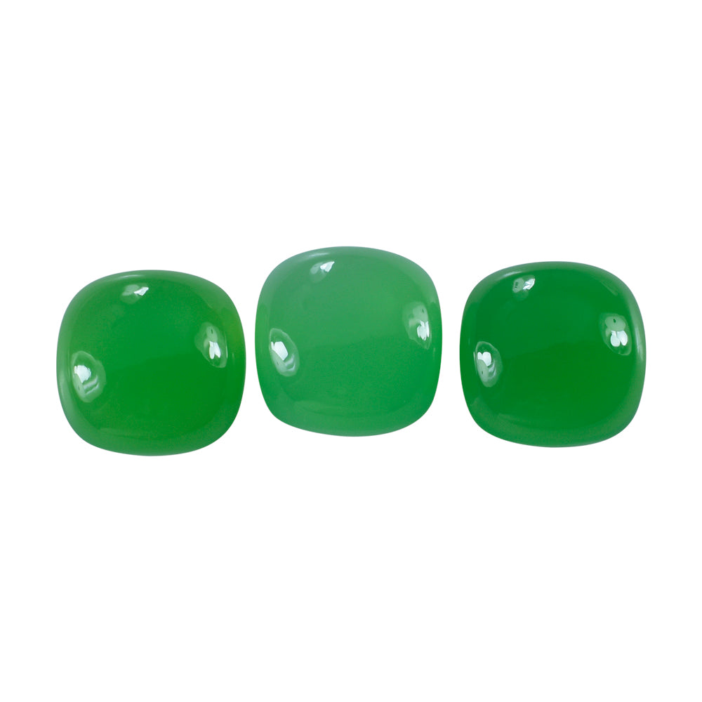 DYED CHRYSOPRASE CHALCEDONY CUSHION CAB 10MM 3.65 Cts.