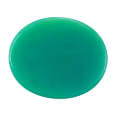 DYED CHRYSOPRASE CHALCEDONY CHECKER OVAL CAB 30X25MM 26.06 Cts.