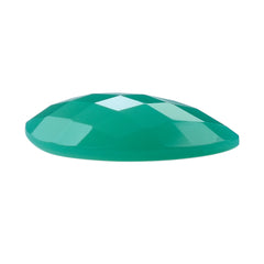 DYED CHRYSOPRASE CHALCEDONY CHECKER PEAR CAB 18X13MM 5.52 Cts.