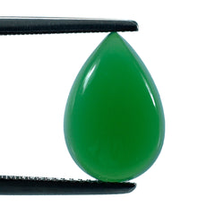 DYED CHRYSOPRASE CHALCEDONY PEAR CAB 15X10MM 4.12 Cts.