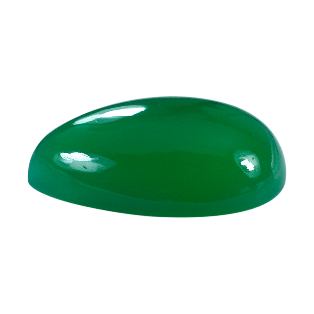 DYED CHRYSOPRASE CHALCEDONY PEAR CAB 18X16MM 12.69 Cts.