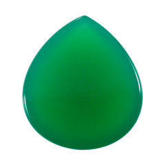 DYED CHRYSOPRASE CHALCEDONY PEAR CAB 18X16MM 12.69 Cts.