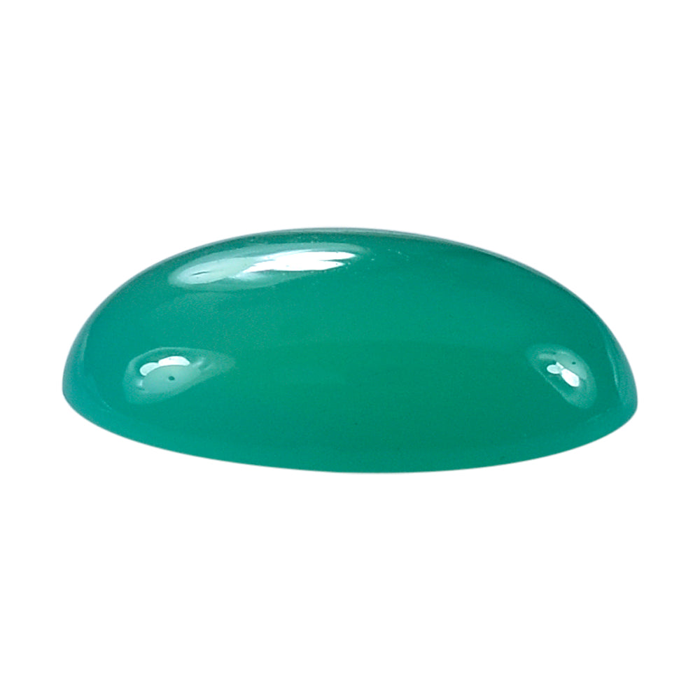 DYED CHRYSOPRASE CHALCEDONY OVAL CAB 13X10MM 3.72 Cts.