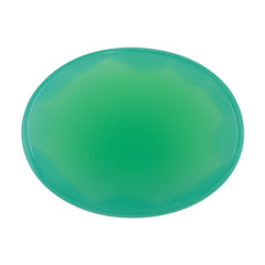 DYED CHRYSOPRASE CHALCEDONY CHECKER OVAL CAB 13X10M 3.29 Cts.