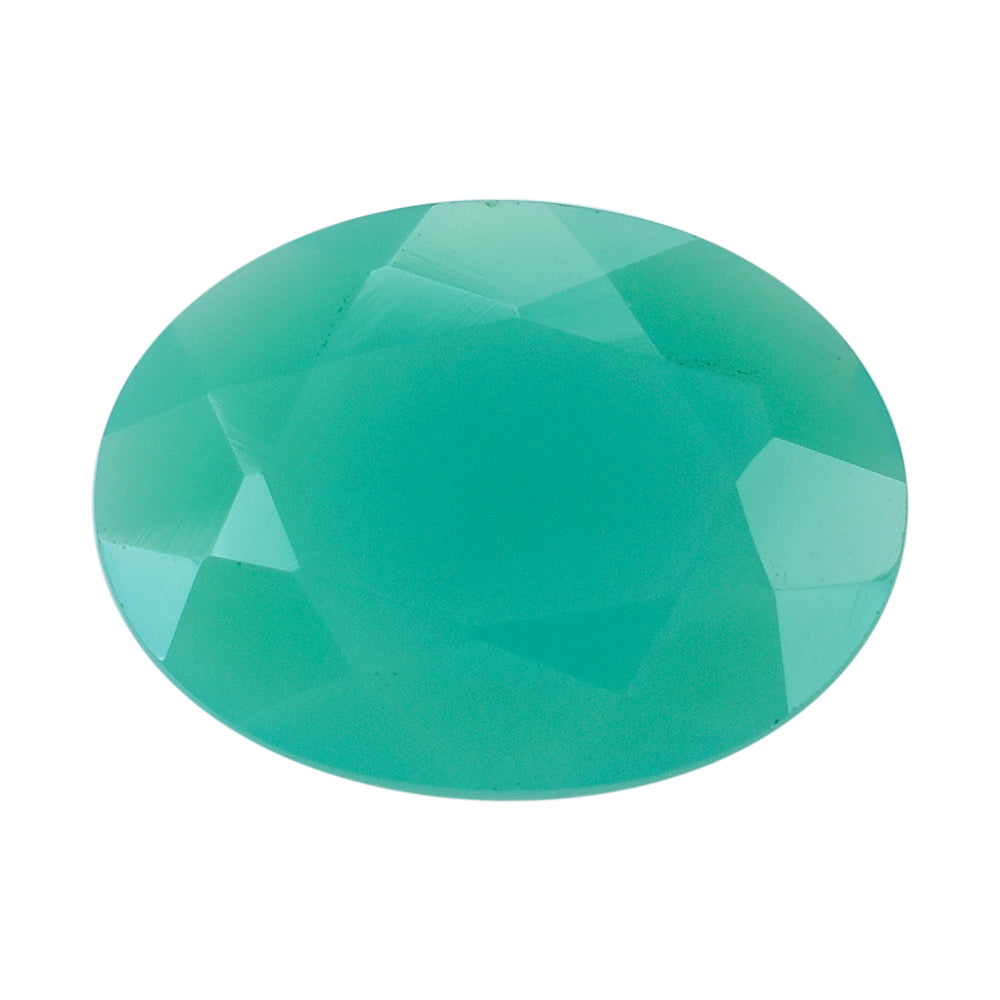 DYED CHRYSOPRASE CHALCEDONY CUT OVAL 16X12MM 5.50 Cts.