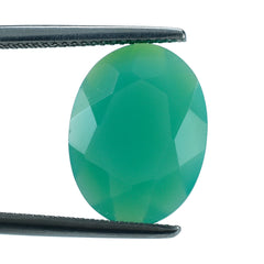 DYED CHRYSOPRASE CHALCEDONY CUT OVAL 16X12MM 5.50 Cts.