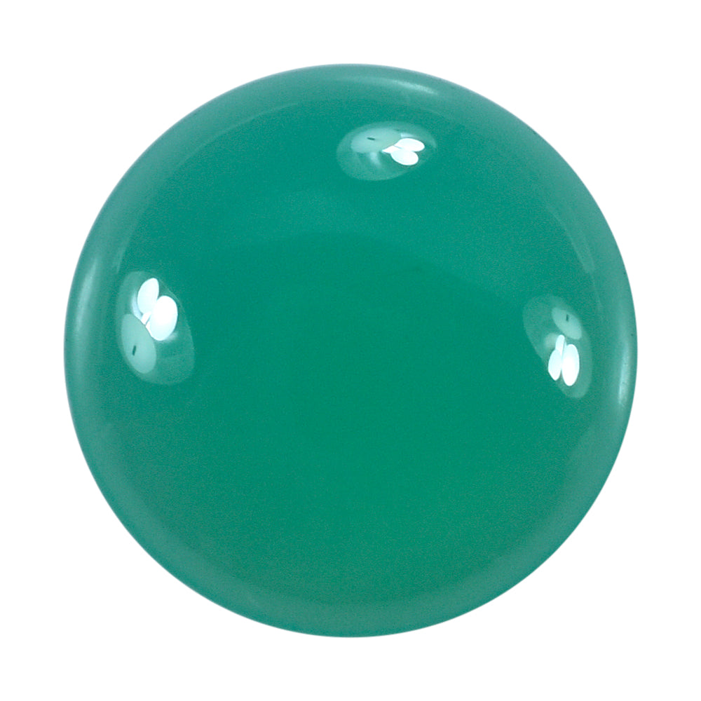 DYED CHRYSOPRASE CHALCEDONY ROUND CAB 13MM 4.80 Cts.