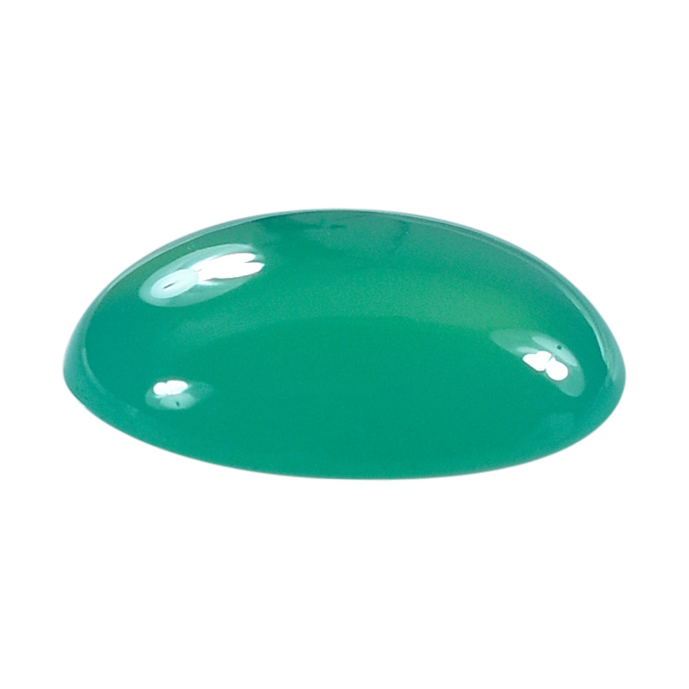 DYED CHRYSOPRASE CHALCEDONY ROUND CAB 13MM 4.80 Cts.