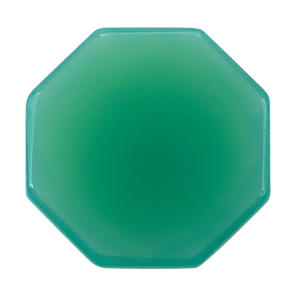 DYED CHRYSOPRASE CHALCEDONY CHECKER CAB OCTAGON 15MM 5.80 Cts.