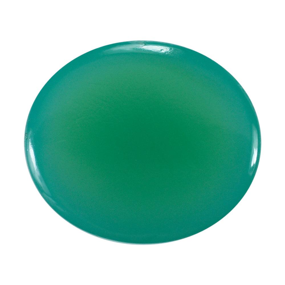DYED CHRYSOPRASE CHALCEDONY CAB OVAL 16X14MM 12.18 Cts.