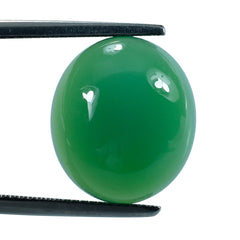 DYED CHRYSOPRASE CHALCEDONY CAB OVAL 16X14MM 12.18 Cts.
