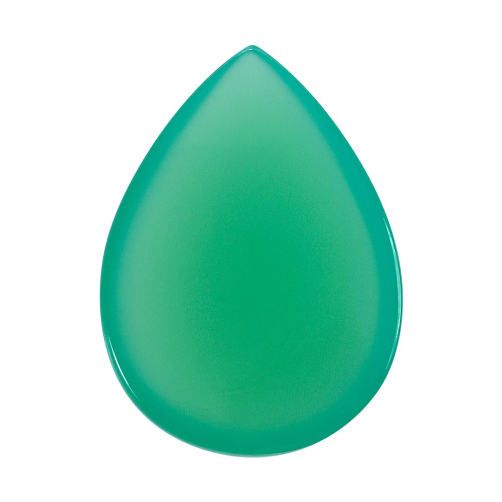 DYED CHRYSOPRASE CHALCEDONY PEAR CAB 18X13MM 6.88 Cts.
