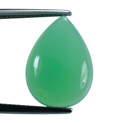 DYED CHRYSOPRASE CHALCEDONY PEAR CAB 18X13MM 6.88 Cts.
