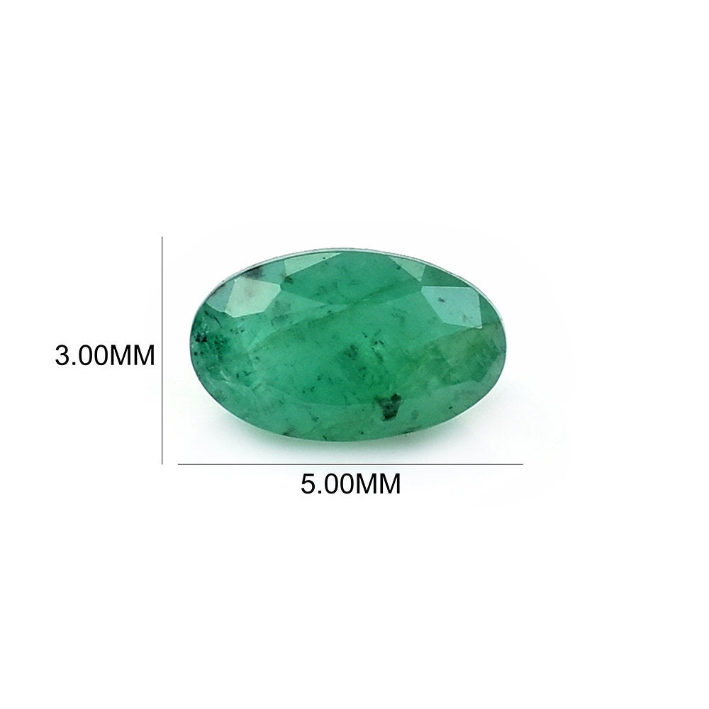 EMERALD CUT (MEDIUM/SI) OVAL 5.00X3.00 MM 0.17 Cts.