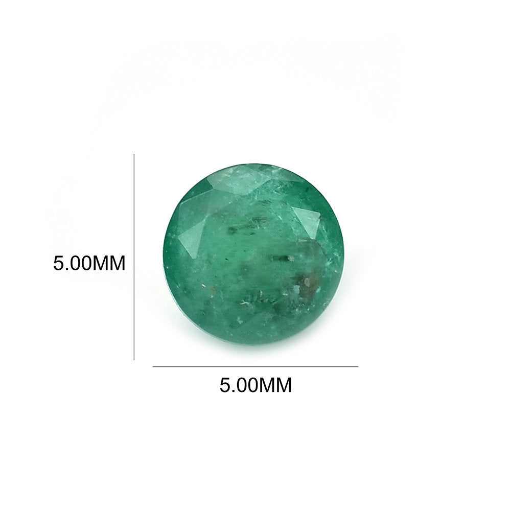 EMERALD STEP CUT (MEDIUM/WITH SOME BLACK SPOTS) ROUND 5.00X5.00 MM 0.43 Cts.