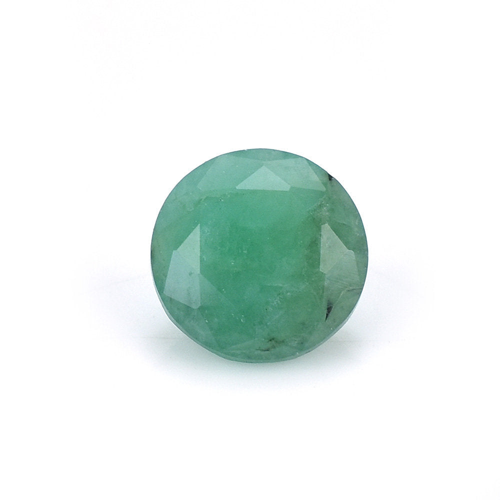 EMERALD STEP CUT ROUND (MEDIUM/WITH SOME BLACK SPOTS) 6.00X6.00 MM 0.72 Cts.
