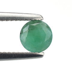 EMERALD STEP CUT ROUND (MEDIUM/WITH SOME BLACK SPOTS) 6.00X6.00 MM 0.72 Cts.