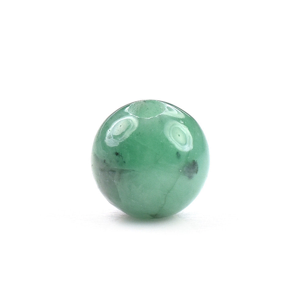 EMERALD PLAIN ROUND BALL (DARK/WITH SOME BLACK SPOTS) 6.00X6.00 MM 1.52 Cts.