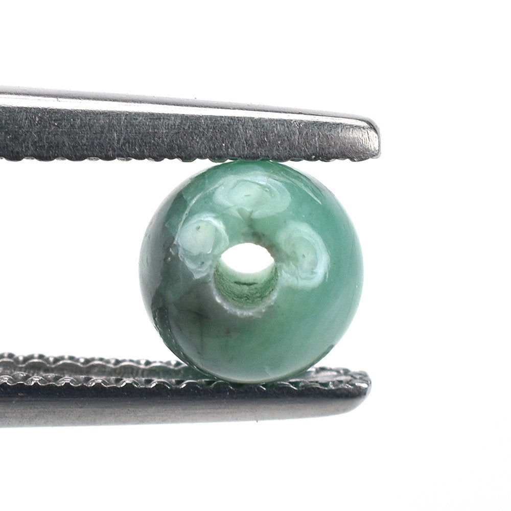 EMERALD PLAIN ROUND BALL (DARK/WITH SOME BLACK SPOTS) 6.00X6.00 MM 1.52 Cts.