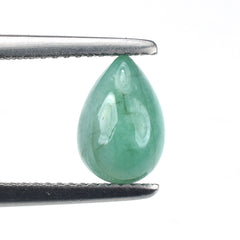 EMERALD PLAIN CAB PEAR (MEDIUM/WITH SOME BLACK SPOTS) 9.50X6.50 MM 1.65 Cts.