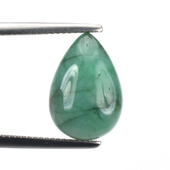 EMERALD PLAIN CAB PEAR (MEDIUM/WITH SOME BLACK SPOTS) 16.00X11.00 MM 7.25 Cts.