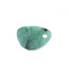 EMERALD ROSE CUT PEARISH CAB (DARK/OPAQUE WITH SOME BLACK SPOTS) 12.00X8.50 MM 3.81 Cts.