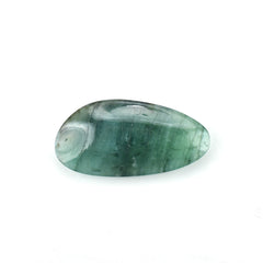 EMERALD PLAIN LENTIL PEARISH (DARK/MANY BLACK SPOTS) 22.00X11.00 MM 6.90 Cts.