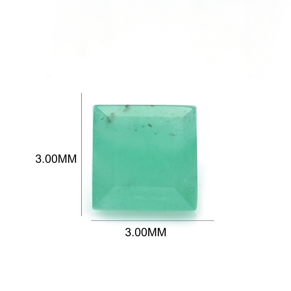 EMERALD STEP CUT (MEDIUM/SI) SQUARE 3.00X3.00 MM 0.14 Cts.