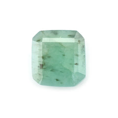 EMERALD BOTH SIDE TABLE CUT OCTAGON (DARK/MANY BLACK SPOT WHITE PACTH) 5.00X5.00 MM 0.37 Cts.