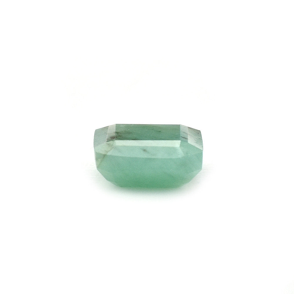 EMERALD BOTH SIDE TABLE CUT OCTAGON (DARK/MANY BLACK SPOT WHITE PACTH) 5.00X5.00 MM 0.37 Cts.