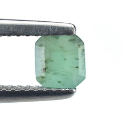 EMERALD BOTH SIDE TABLE CUT OCTAGON (DARK/MANY BLACK SPOT WHITE PACTH) 5.00X5.00 MM 0.37 Cts.