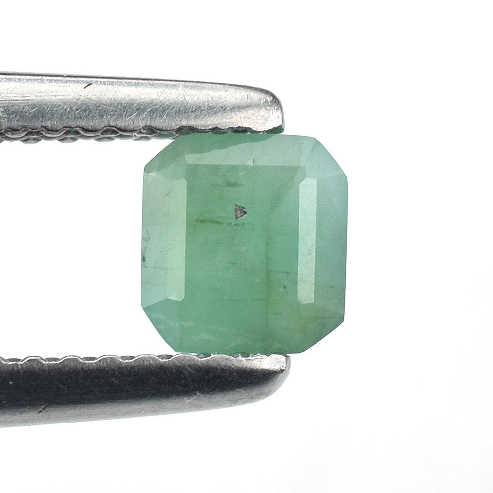 EMERALD BOTH SIDE TABLE CUT OCTAGON (MEDIUM/SOME BLACK SPOT WHITE PACTH) 5.00X5.00 MM 0.44 Cts.